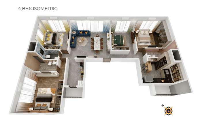 4BHK floor plan