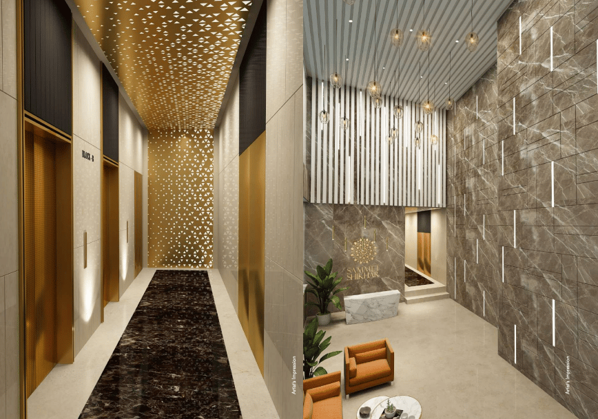 Elevators at Sammet Shikhar, Grant Road East