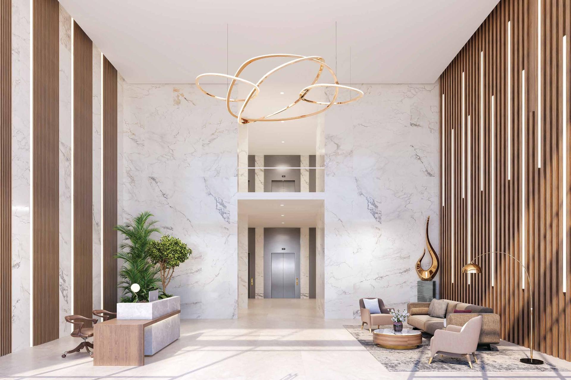 Grand entrance lobby at Sonam Opulence, Mira Road East