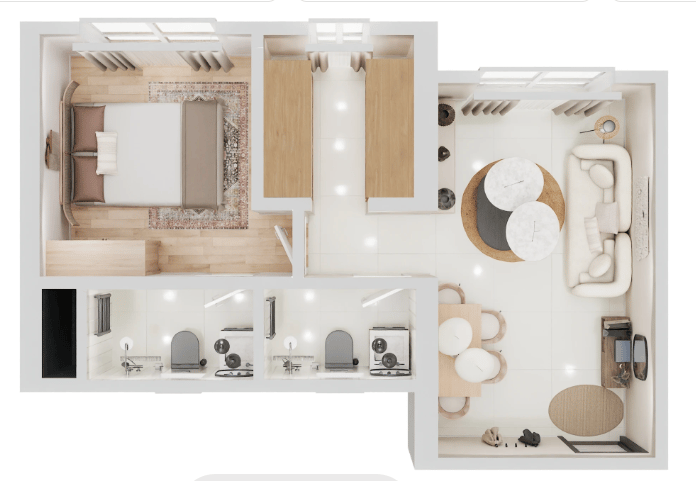 Carpet Area = 426 Sq.Ft.