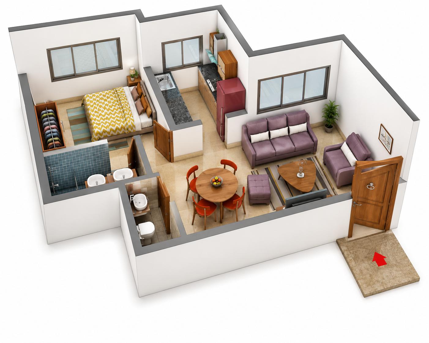 1BHK Signature floor plan