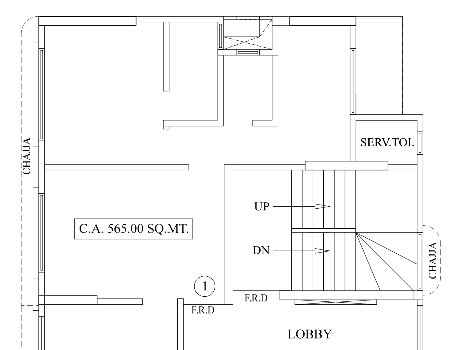 1.5BHK floor plan